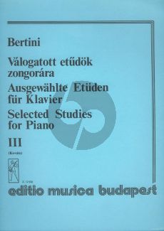 Bertini Selected Studies Vol.3 Piano (Gábor Kováts)