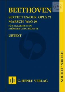 Sextett Es-dur Op.71 mit Marsch WoO 29 (2 Clar.[Bb]- 2 Bassoons- 2 Horns[Eb/F])