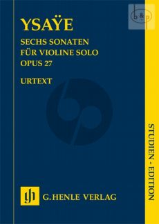 6 Sonaten Op.27 (Violine Solo) (Study Score)