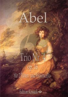 Abel Trio Op.16 No.4 2 Floten-Violoncello (Part./Stimmen)