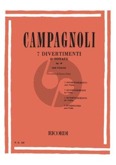 Campagnoli 7 Divertissements Op.18 Violin