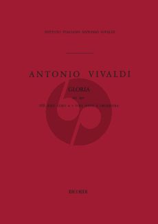 Vivaldi Gloria RV 589 Soli-Choir-Orch. Score (Malipiero)