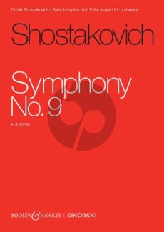 Shostakovich Symphony No.9 E-flat major Op.70 for Orchestra Study Score