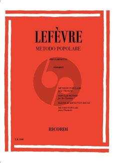 Lefevre Metodo Popolare per Clarinetto