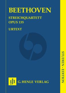 Beethoven Streichquartett F-dur Op.135 (Study Score) (edited by Rainer Cadenbach) (Henle-Urtext)