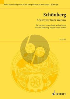 Schoenberg A Survivor from Warsaw Op.46 Narrator-Men's Chorus-Orchestra Study Score