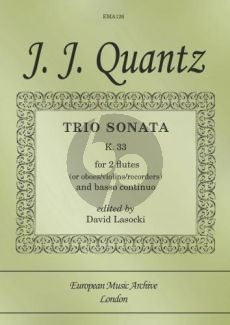 Quantz Triosonata c-minor K.33 2 Flutes[Vi./Ob./Rec.)-Bc (edited by David Lasocki)
