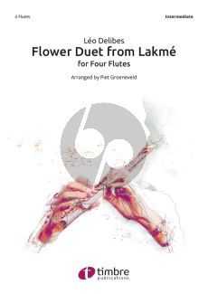 Delibes Flower Duet from Lakmé for 4 Flutes (Score/Parts)
