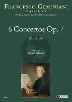 Geminiani 6 Concertos Op. 7 (H. 115-120) Orchestra Study Score