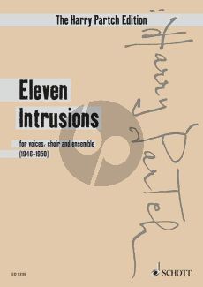 Partch Eleven Intrusions for voices, choir and ensemble Score