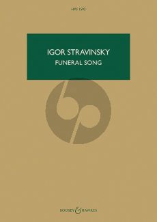 Strawinsky Funeral Song Op.5 Orchestra Study Score