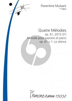 Mulsant Quatre melodies Op.61 No.1 Le Silence Soprano-Piano