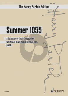 Partch Summer 1955 Bass-Low Female Voice-2 high Sopranos and Ensemble Study Score (facsimile)