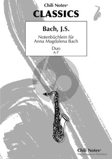Notenbüchlein für Anna Magdalena Bach For Saxophone Duet (Alto-Tenor) (Arranged by Michael Christian Schnebele)