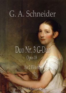 Schneider Duo G-Dur No.3 Op.18 für 2 Flöten (Part./Stimmen)