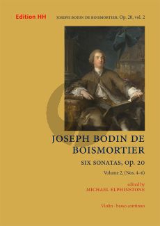 Boismortier 6 Sonatas Op. 20 Vol. 2 No. 4 -9 Violin and Bc (edited by Michael Elphinston)