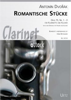 Dvorak Romantische Stücke op. 75 Nr. 1-3 for Clarinet and Piano