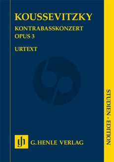 Koussevitzky Konzert Op. 3 Kontrabass und Orchester Studienpartitur (herausgegeben von Tobias Glöckler)