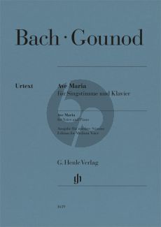 Gounod Ave Maria (Johann Sebastian Bach) for Medium Voice and Piano (Editor: Gérard Condé)
