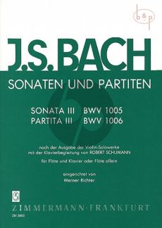 Sonaten-Partiten No.3 BVW 1005 - 1006 Flöte
