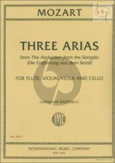 3 Arias from The Abduction from the Seraglio (Fl.-Vi.-Va.-Piano)