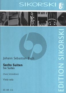 Bach 6 Suiten Viola solo (bearbeitet von Franz Schmidtner)