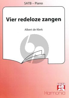 Klerk A.de 4 Redeloze Zangen gem.koor-piano