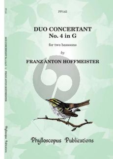 Hoffmeister Duo Concertant No.4 G-major 2 Bassoons (edited by C.M.M. Nex and F.H. Nex) (2 Scores)