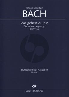 Bach Kantate BWV 166 Wo gehest du hin Klavierauszug (Deutsch/English) (Herausgeber Ute Poetzsch)