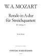 Mozart Rondo A-dur KV 464a Anh.72 Streichquartett (Part./Stimmen) (Franz Beyer)