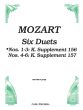 Mozart 6 Duets Op.75 Vol.1 2 Flutes