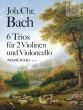 Bach 6 Trios 2 Violinen-Violoncello) (Parts) (edited by Bernhard Pauler)