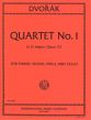 Dvorak Quartet No.1 D-major Op.23 for Violin, Viola, Violoncello and Piano Score and Parts-Va.-Vc.-Pi.)