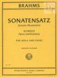 Brahms Sonatensatz (Scherzo) Op. Posth. Viola and Piano (edited by Milton Katims)