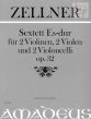 Zellner Sextett Es-dur Op.32 2 Vi.-2 Va.-2 Vc. (Partitur/Stimmen) (Pauler) (Erstdruck)