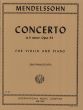 Mendelssohn Concerto e-minor Op.64 for Violin and Piano (Edited by Zino Francescatti)