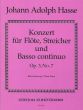 Hasse Concerto Op.3 No.7 (Flute-Str.Bc) Edition Flute and Piani (edited by Istvan Mariassy)