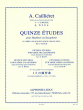 Cailleret 15 Etudes d'apres les Sonates pour Violon Seule de J.S.Bach Oboe or Saxophone