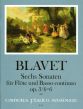 Blavet 6 Sonaten Op.3 Vol.2 No4-6 Flote und Bc (Continuo Aussetzung Winfried Michel)