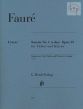 Faure Sonata No.1 A-major Op.13 Violin and Piano (edited by Fabian Kolb) (Henle-Urtext)