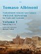 Albinoni Trattenimenti armonici per Camera 12 Sonatas Op.6 Vol.1 No. 1 - 4 Violin and Bc (edited by Michael Talbot)