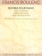 Poulenc Oeuvres pour Piano Edition Originale (Works for Piano Original Edition)