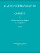 Coleridge-Talor Quintet F-sharp minor Op.10 Clarinet in A and Strings Set of Parts