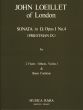 Loeillet Sonata D-major Op. 1 No. 4 2 Flutes [Fl./Vi.] and Bc (Score/Parts) (Priestman IX) (edited by Robert P. Block)