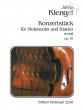 Konzertstuck d-moll Op.10 Violoncello-Orchester Ausgabe Violincello und Klavier