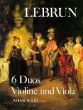 Lebrun 6 Duos Op. 4 Violine and Viola (Stimmen) (Yvonne Morgan)