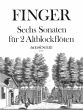 Finger 6 Sonaten Op. 2 2 Altblockflöten (Flöten, Oboen, Violinen) (Yvonne Morgan)