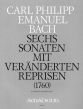 Bach 6 Sonaten mit veränderten Reprisen Wq 50 Clavier (Gebunden Ausgabe mit ausführlichem Vorwort) (Etienne Darbellay)