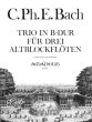 Bach Trio B-dur Wq 85 3 Altblockflöten (Part./Stimmen) (Isa Rühling)