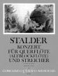 Stalder Concerto B-dur Flöte oder Altblockflöte und Streichorchester (Partitur) (Caspar Diethelm)